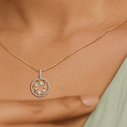 Fourfold Sparkle Diamond Pendant