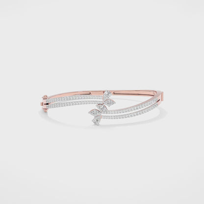 Petal Royale Diamond Kada Bracelet