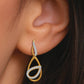 Golden Loop Fashion Diamond Dangler Earrings