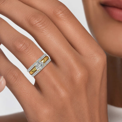 Heart Solitaire Stackable Diamond Engagement Ring
