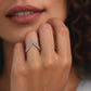 Pointed Chevron Diamond Engagement Ring