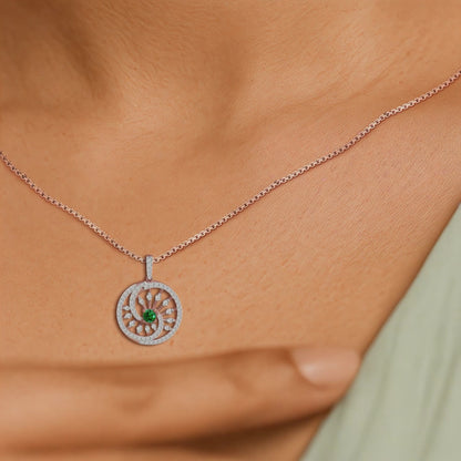 Swirled Blob Diamond Pendant