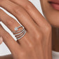Serpent Sparkle diamond cocktail Ring