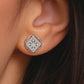 Window Gem Diamond Earrings
