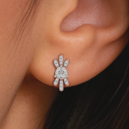 Radiant Six Diamond Earrings