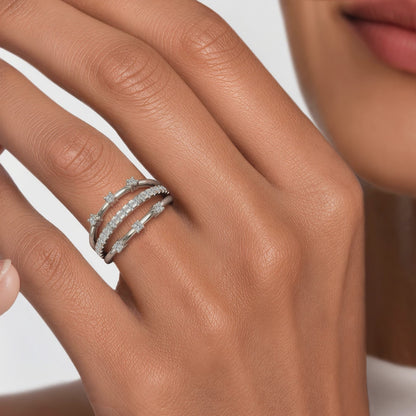 Ethereal Tiered Diamond Ring