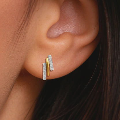 Dash & Dots Diamond Earrings