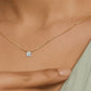 Stylish Blob Classic Round Diamond Pendant