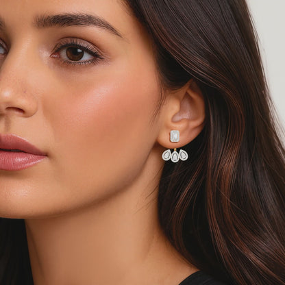 Flora Gleam Diamond Stud Earrings