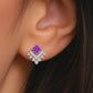 Delicate Border Diamond Earrings