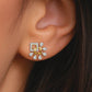 Floral Dip Diamond Earrings
