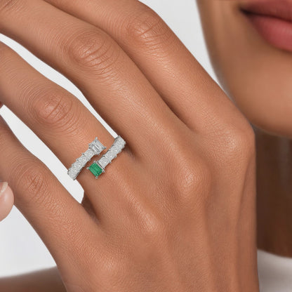 Verdant Toi et Moi Diamond Ring