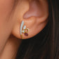 Crimson Leaf Diamond Earrings