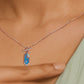 Aqua Glow Fashion Diamond Pendant
