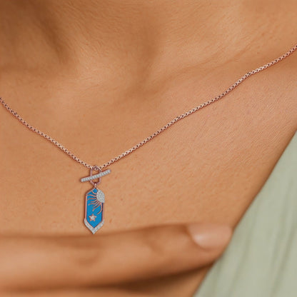 Aqua Glow Fashion Diamond Pendant