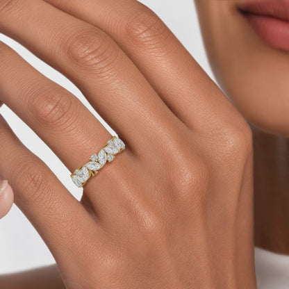 Marquise Cluster Diamond Band Ring