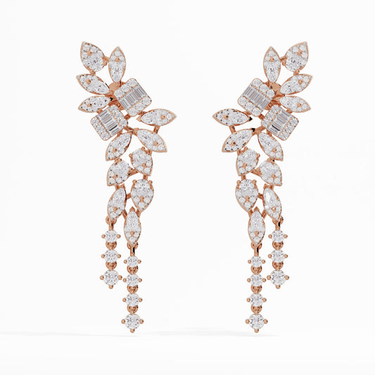 Infinite Iridescence Diamond Whirl Earrings