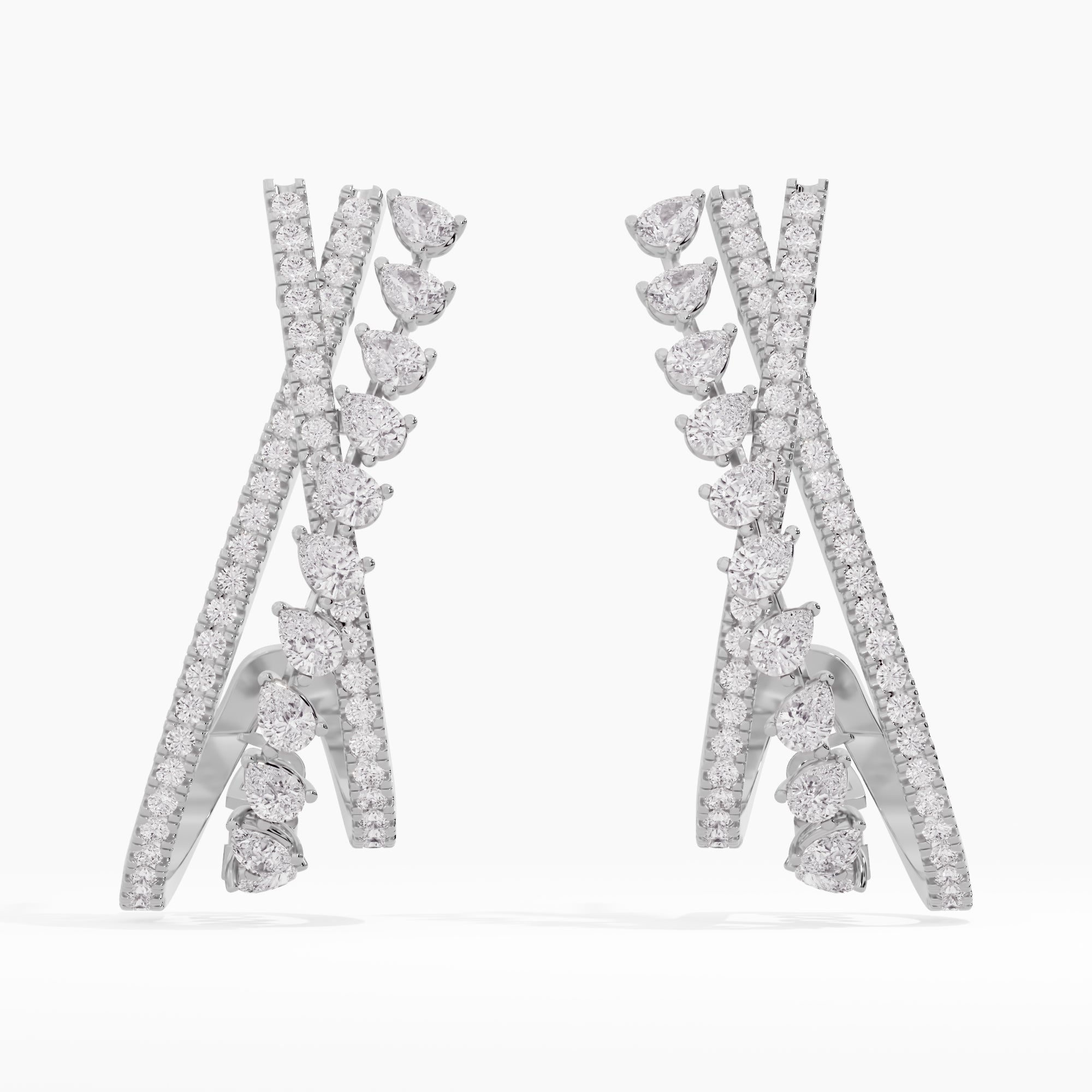 Dazzling Drift Diamond Blossom Earrings