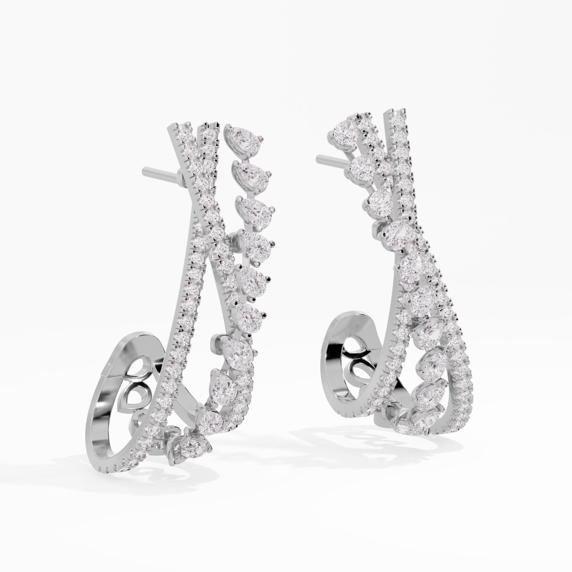 Dazzling Drift Diamond Blossom Earrings