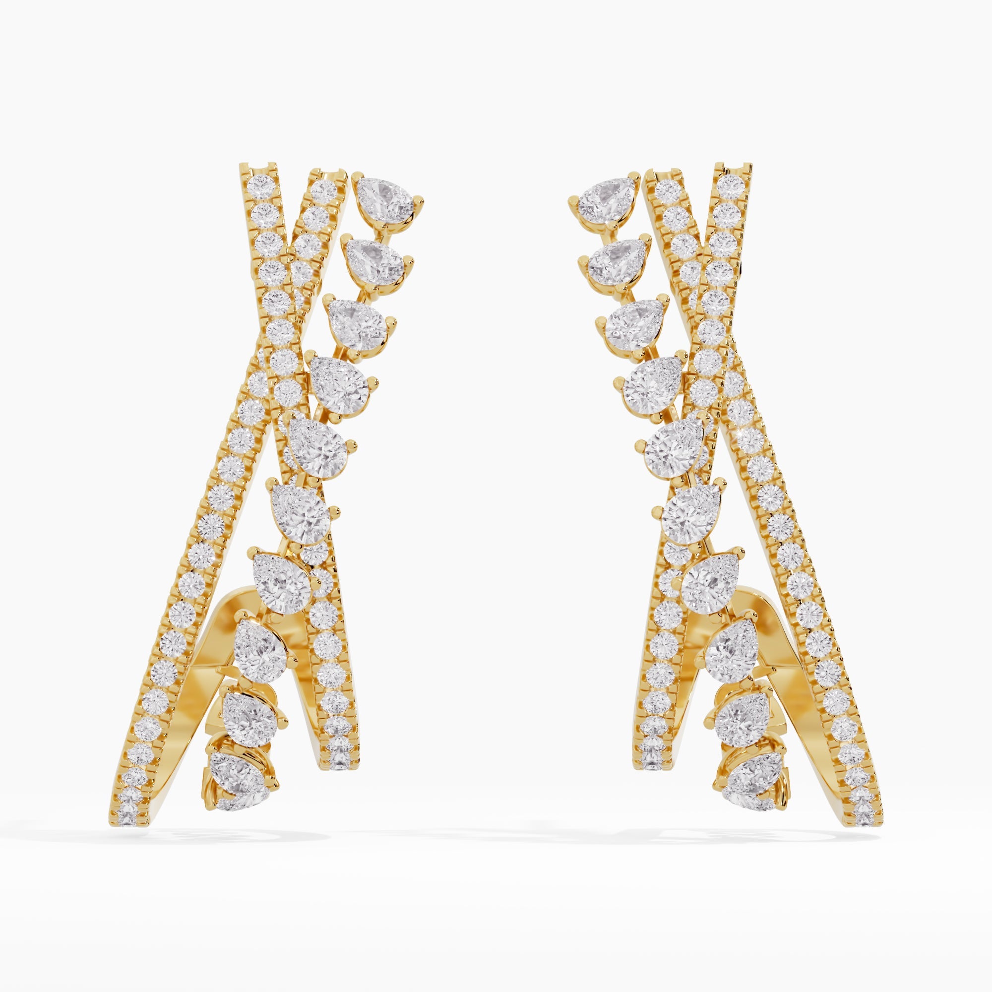 Dazzling Drift Diamond Blossom Earrings