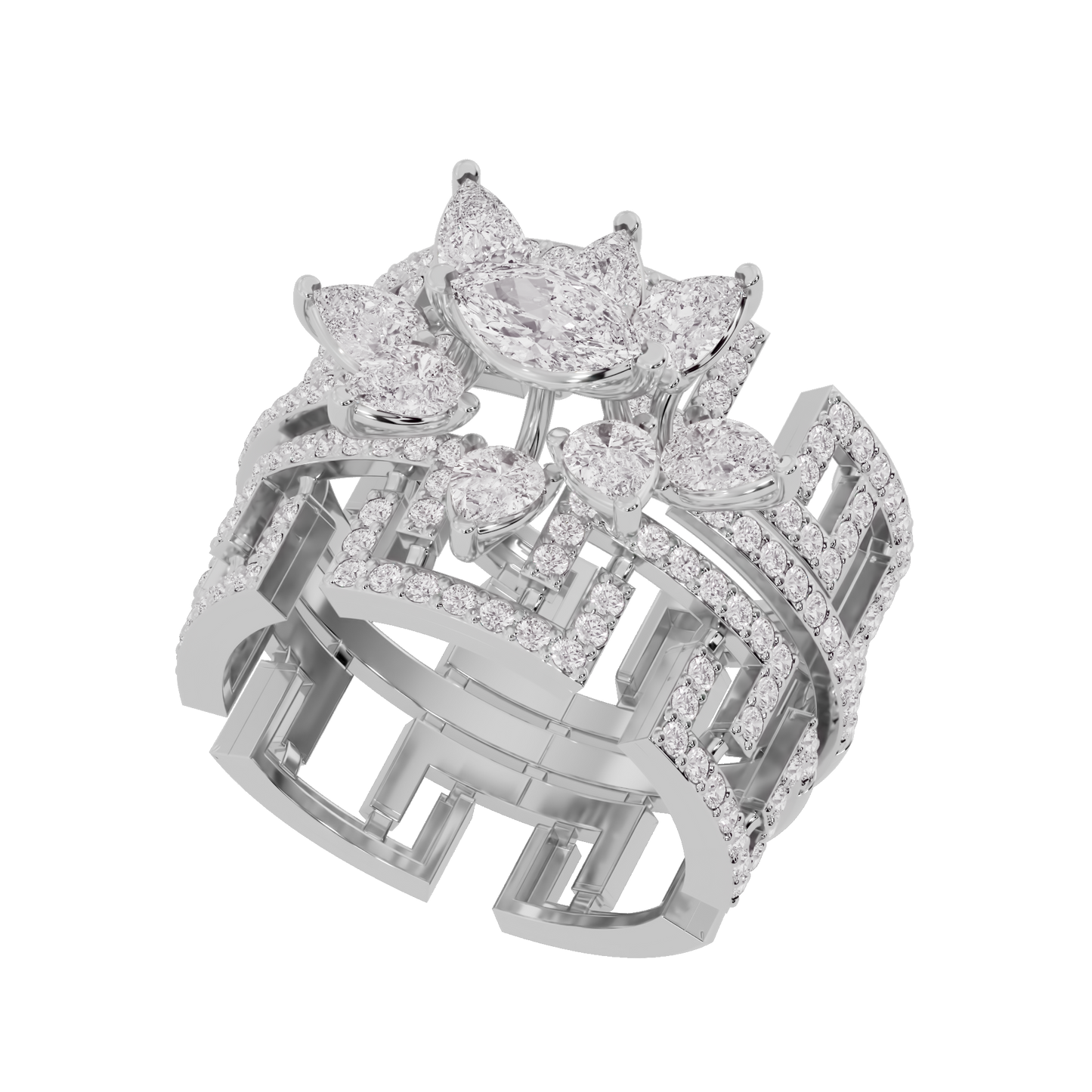 Lustrous Luna Diamond Ring
