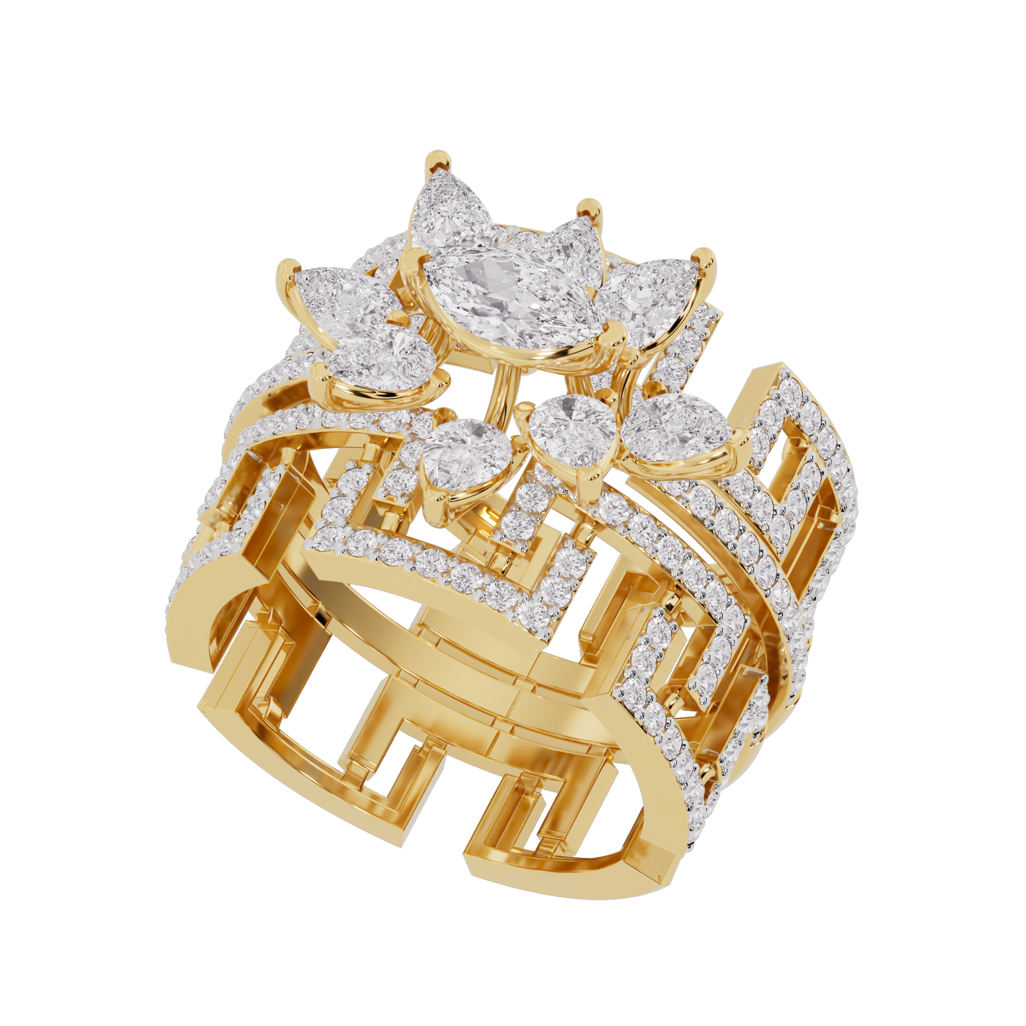 Lustrous Luna Diamond Ring